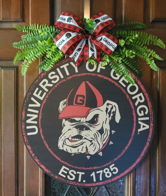 18 inch UGA Bulldogs door decor