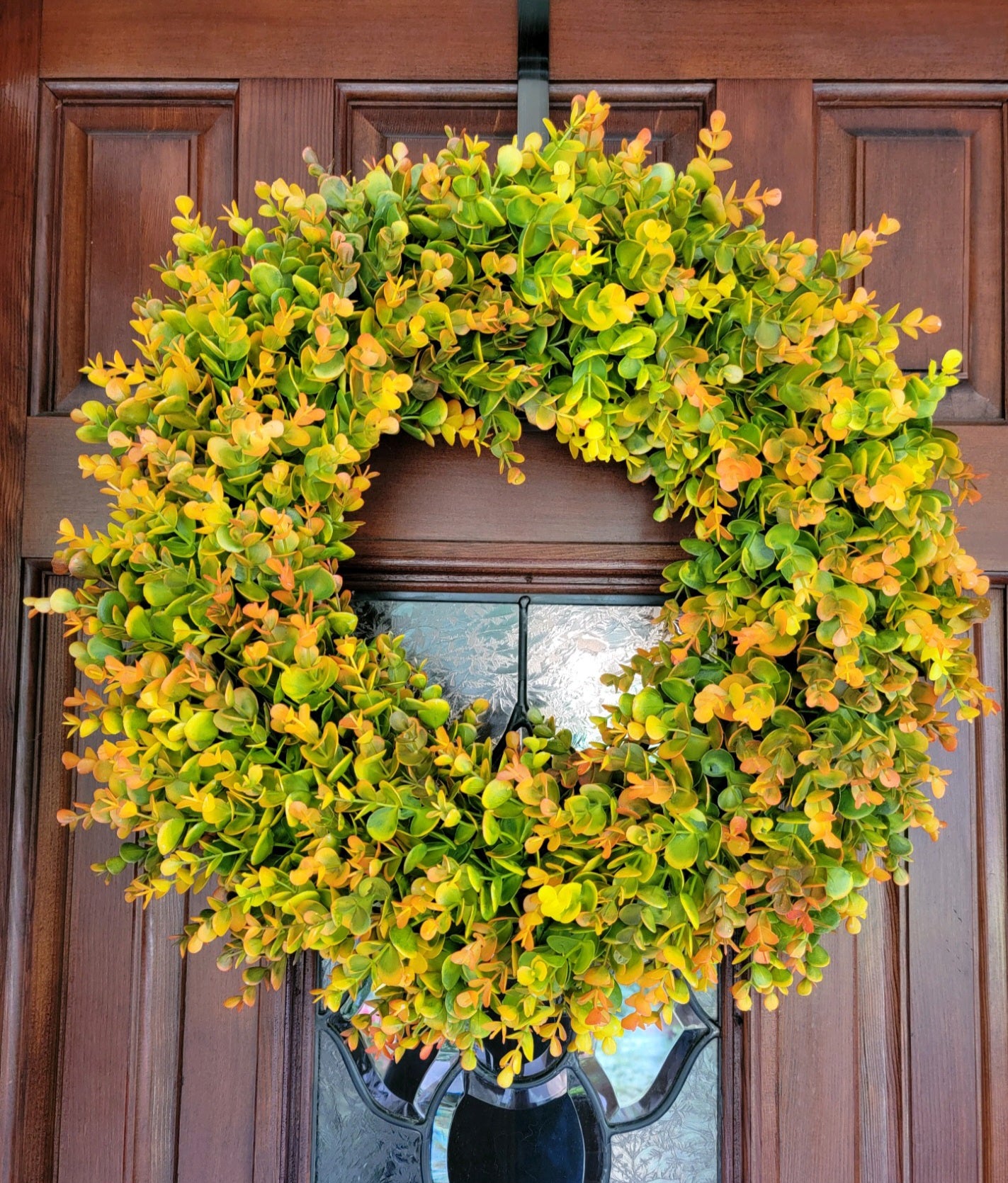 Orange Eucalyptus 18 inch Wreath