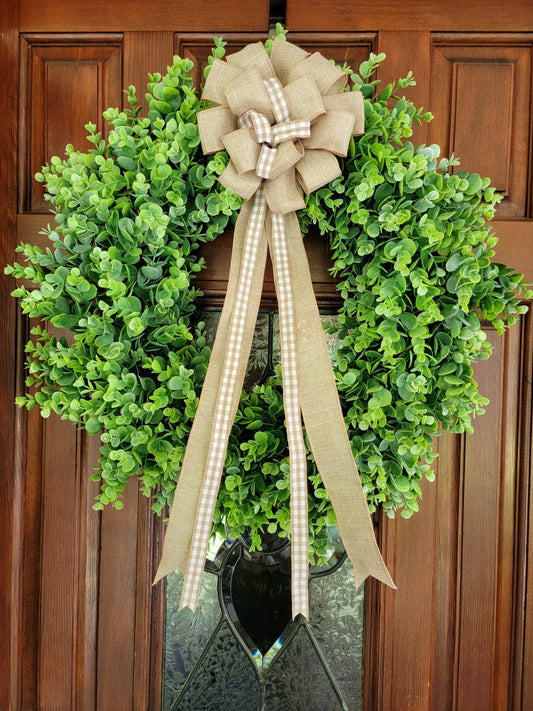 Eucalyptus Wreath with Bow 18 inch