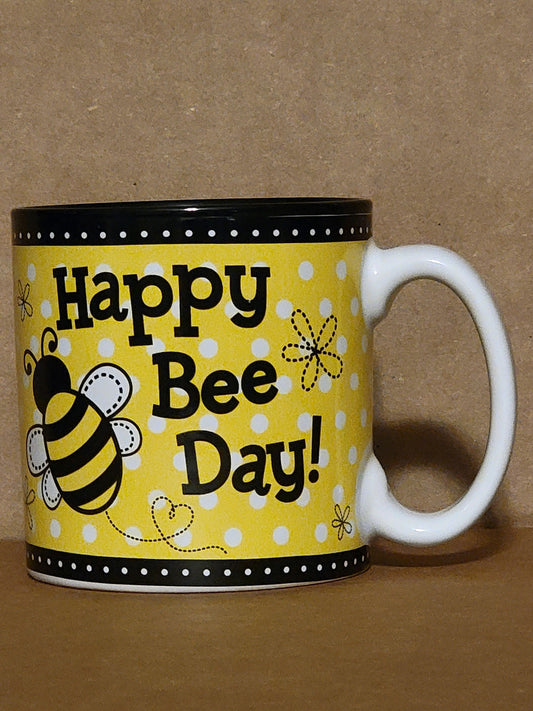 Happy Bee Day coffee cup with gift box